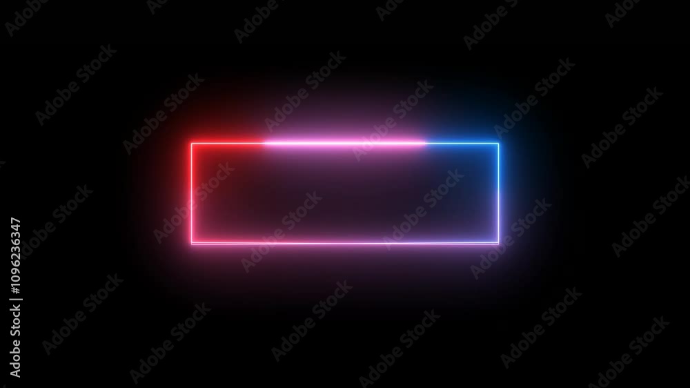 neon light square animation video neon light square animation video