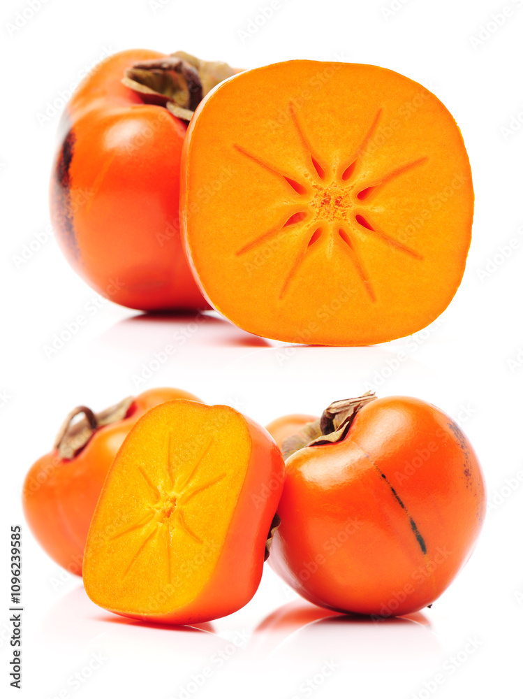 persimmon on a white background