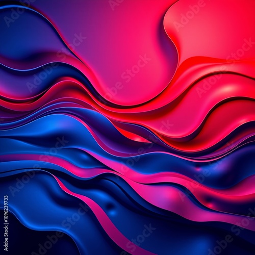 Cosmic Crimson Waves with Sapphire Accents for Versatile Wallpapers