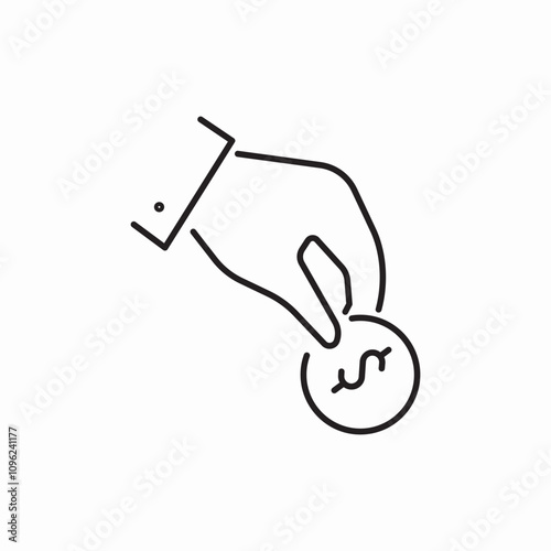 give coin icon sign vector