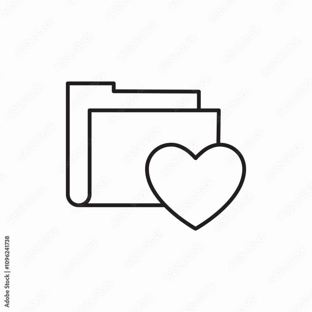 hearth folder favorite icon sign vector hearth folder favorite icon sign vector