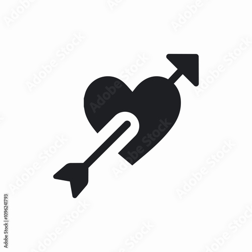 hearth with arrow icon sign vector