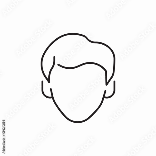 side hair style for men icon sign vector