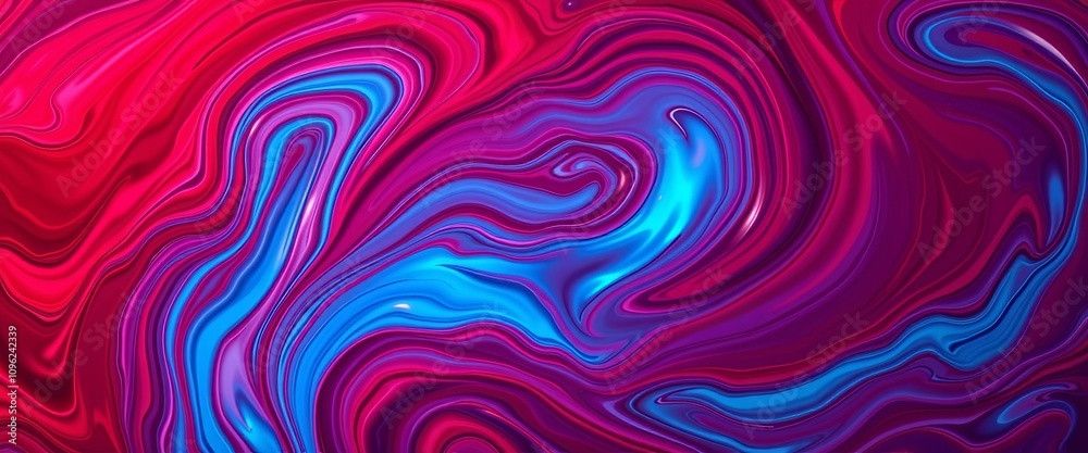 Dynamic Cosmic Waves: Crimson and Electric Blue Swirls for Versatile Digital Content Dynamic Cosmic Waves: Crimson and Electric Blue Swirls for Versatile Digital Content