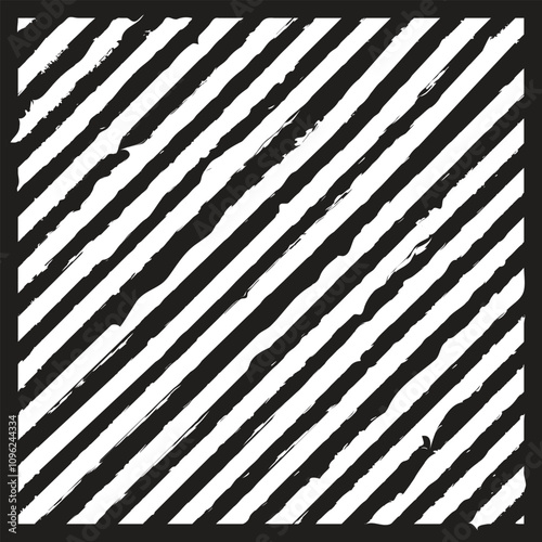 Minimal Black and White Diagonal Stripes