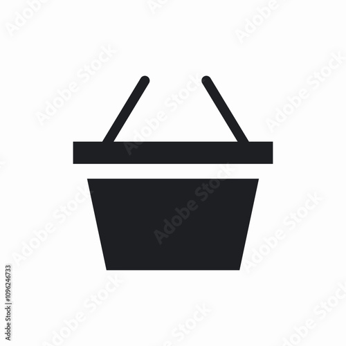basket for shopping icon sign vector