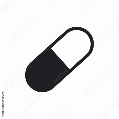 drug capsule icon sign vector