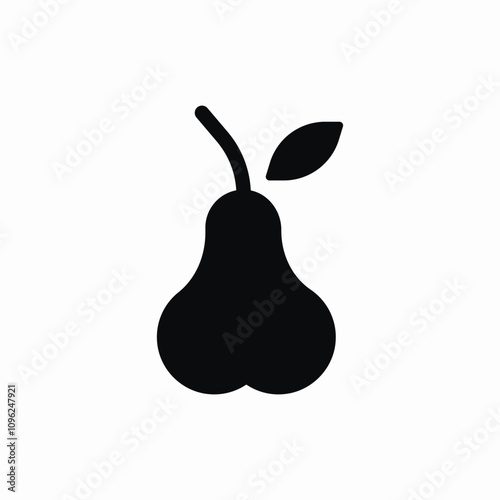 pear fruit icon sign vector