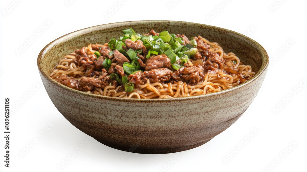 a warm and flavorful Indonesian noodle soup dish, served in a rustic bowl, AI Generative a warm and flavorful Indonesian noodle soup dish, served in a rustic bowl, AI Generative
