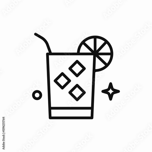 cold drink icon sign vector