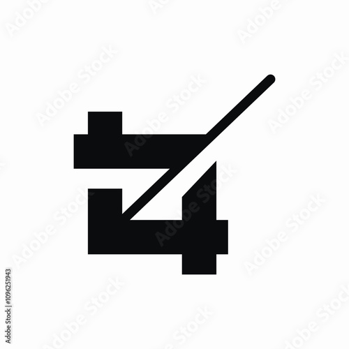 crop tool icon sign vector