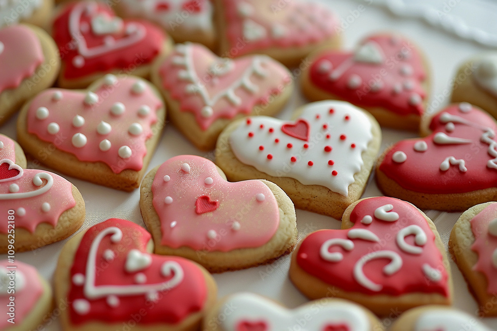 Beautiful greeting card with bright holiday composition for happy celebrate a valentines day
