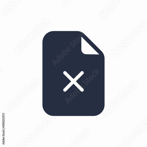 delete file icon sign vector