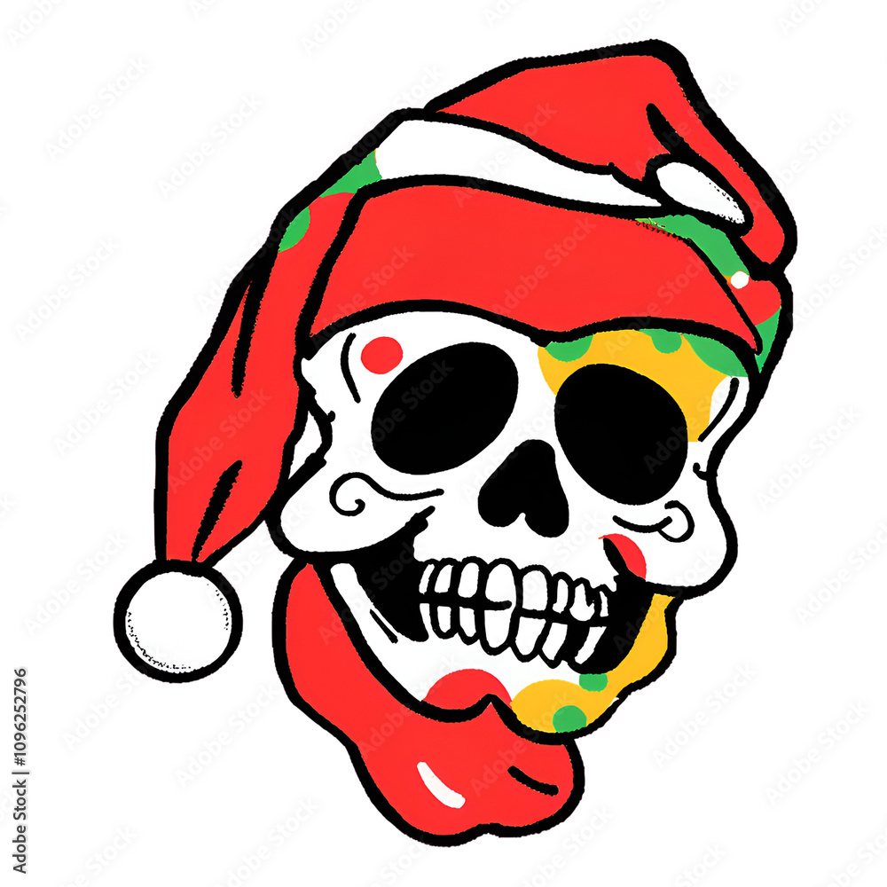 Festive Skull with Santa Hat. png 400 Festive Skull with Santa Hat. png 400