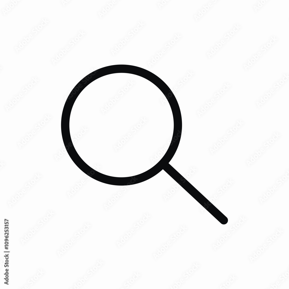 magnifier search icon sign vector magnifier search icon sign vector