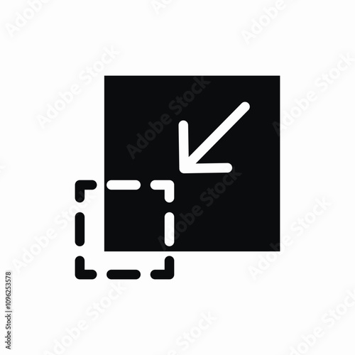 screen reduction icon sign vector