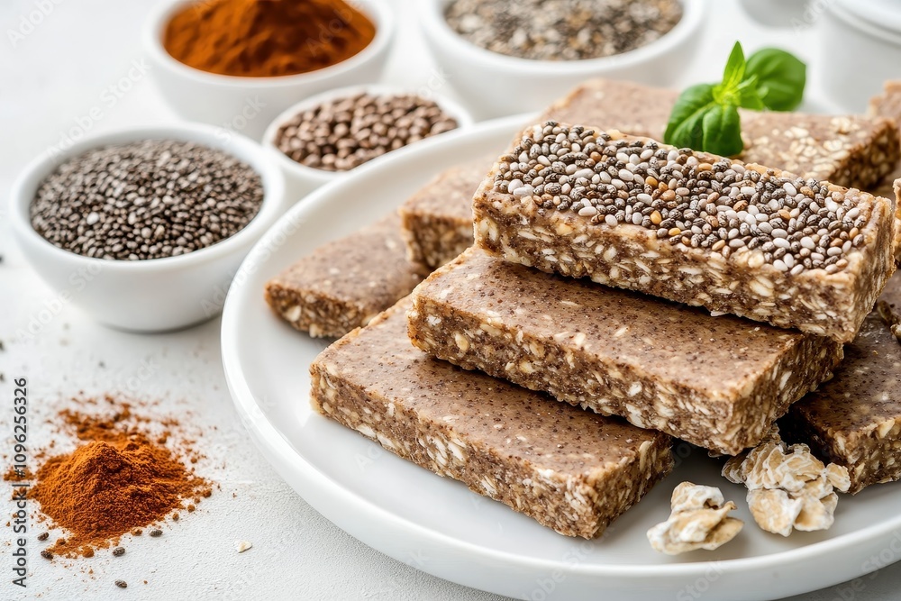 High-Protein Granola Bars with Chia and Hemp Seeds High-Protein Granola Bars with Chia and Hemp Seeds
