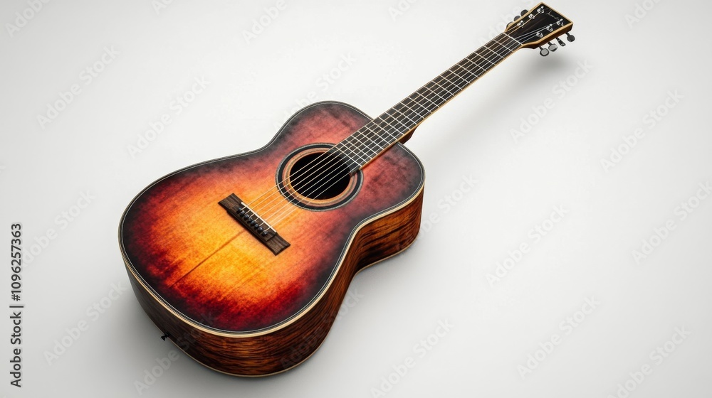Fototapeta premium Intricate Acoustic Guitar Design with Stunning Color Tones