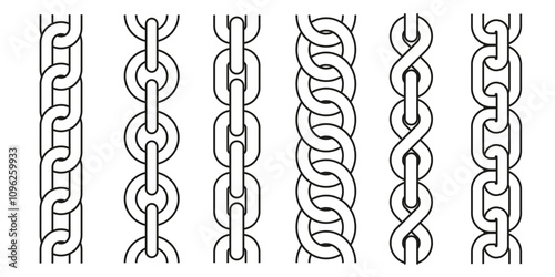 Chain pattern brush. Chain pattern seamless.