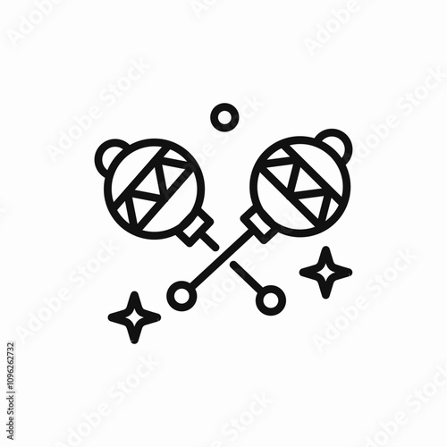 maracas music icon sign vector
