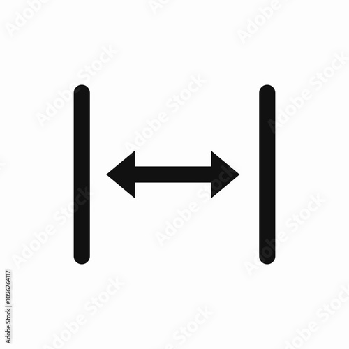 width size icon sign vector