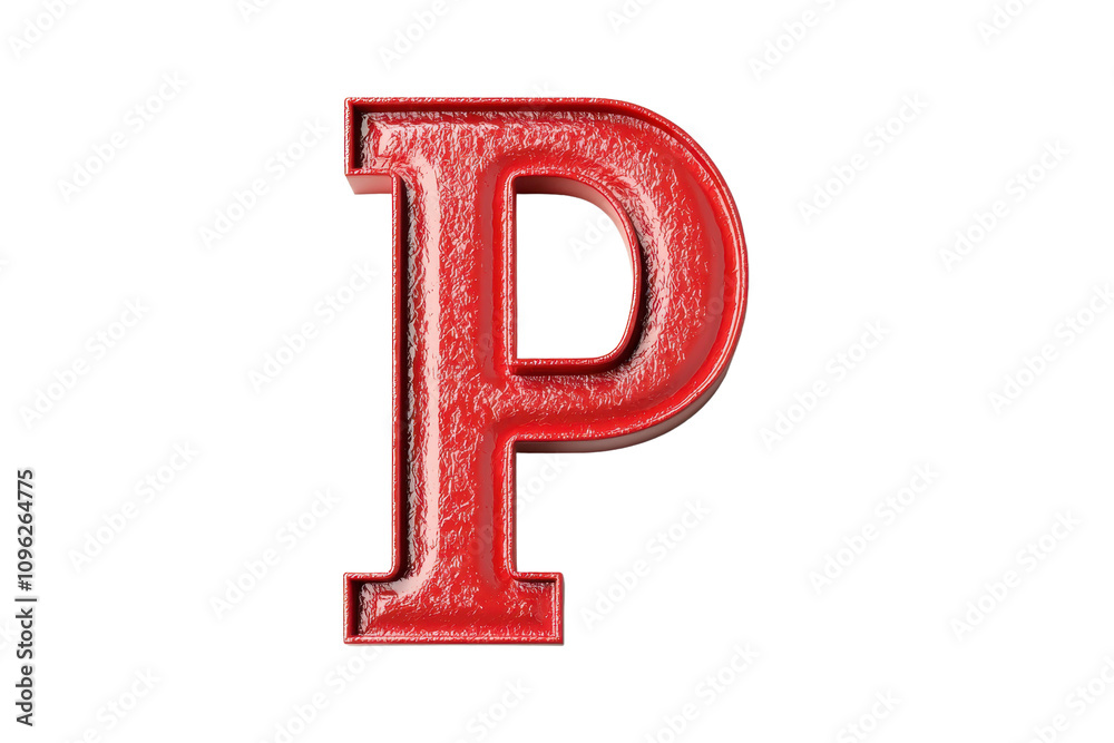 A bold, shiny red letter A bold, shiny red letter