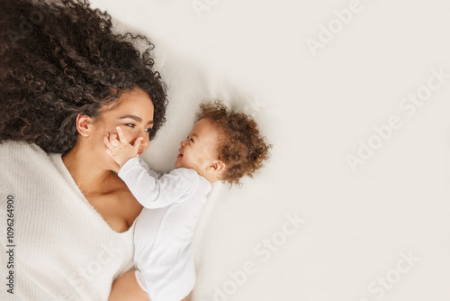 Love of a mother and child, baby. Family at home. Lifestyle