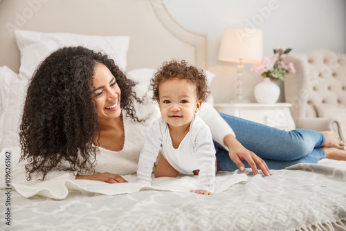 Love of a mother and child, baby. Family at home. Lifestyle