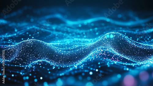 Futuristic Abstract Background: Neon Circuit Board Design for Technology-Themed Wallpaper