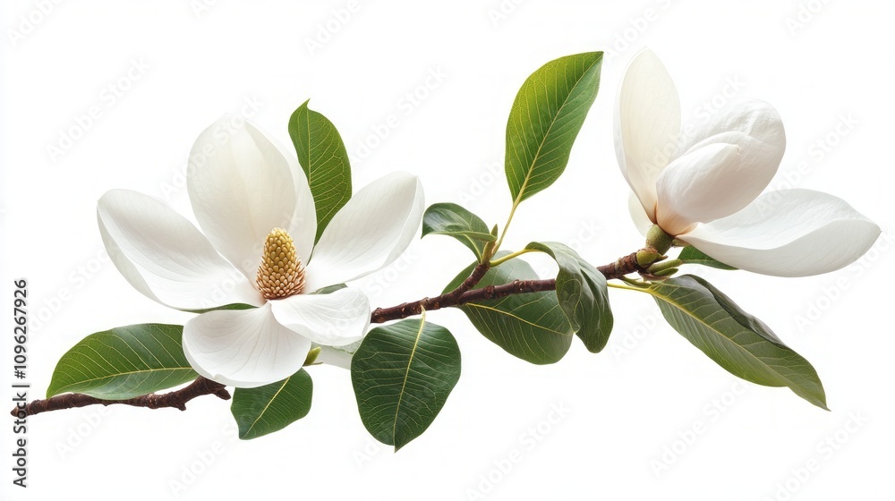 Delicate Magnolia Blossom in Full Bloom