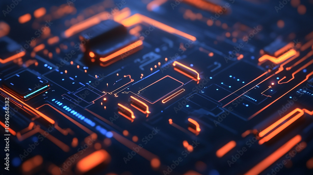 Futuristic Abstract Background: Neon Circuit Board Design for Technology-Themed Wallpaper Futuristic Abstract Background: Neon Circuit Board Design for Technology-Themed Wallpaper