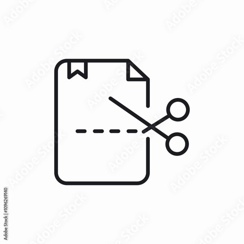 file cut icon sign vector