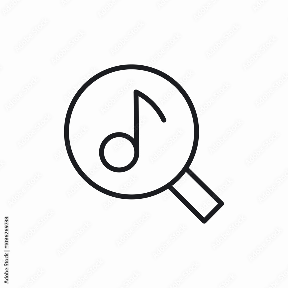 music search icon sign vector music search icon sign vector