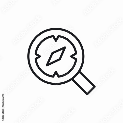 navigator search icon sign vector