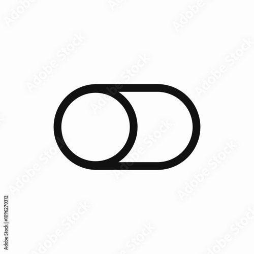 toggle on icon sign vector