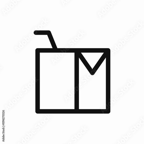 tube juice icon sign vector