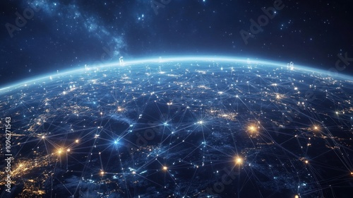 Global Network Connections Illuminated