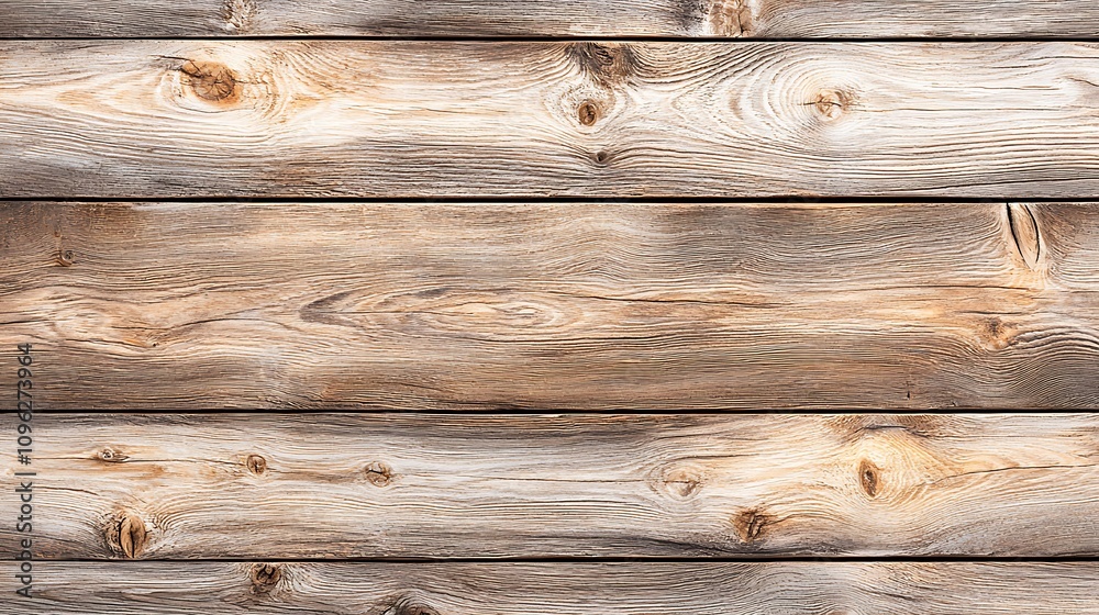 Naklejka premium Rustic Wooden Planks Background with Natural Grain Patterns and Texture Ideal for Design Projects, Home Decor, or Construction Themes