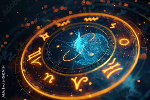 Wallpaper Mural Astrological composition with zodiac circle in signs and symbols Torontodigital.ca