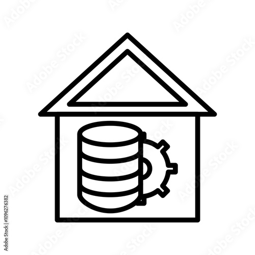 Data Warehouse Vector Icon