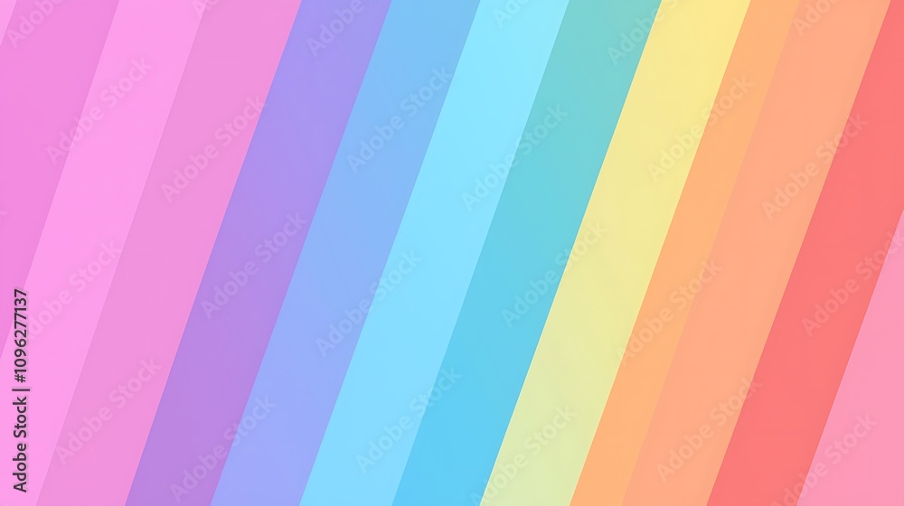 Vibrant and Colorful Geometric Background with Diagonal Stripes in Pastel Shades for Creative Design and Artistic Projects Vibrant and Colorful Geometric Background with Diagonal Stripes in Pastel Shades for Creative Design and Artistic Projects