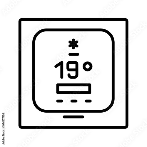 Smart Thermostat Vector Icon