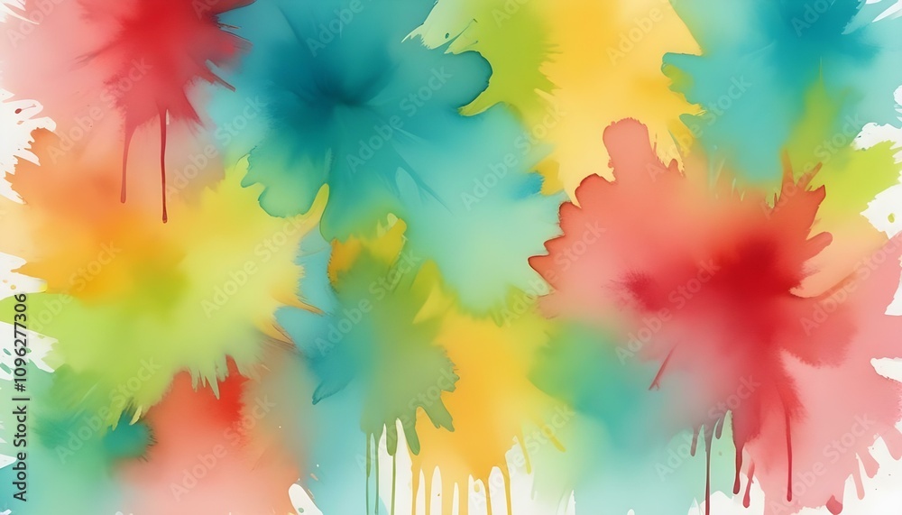 Bright watercolor backgrounds in bold crimson turquoise and lime green with soft blur effect Bright watercolor backgrounds in bold crimson turquoise and lime green with soft blur effect