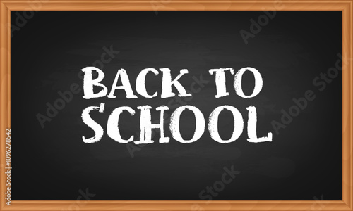 back to school blackboard. school black board background. traces of chalk. texture for your text. vector chalkboard