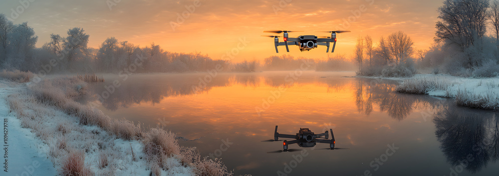 A drone flying over a serene lake, capturing breathtaking aerial views of the water and surrounding landscape, showcasing the beauty of nature from a unique perspective, perfect for travel and nature A drone flying over a serene lake, capturing breathtaking aerial views of the water and surrounding landscape, showcasing the beauty of nature from a unique perspective, perfect for travel and nature