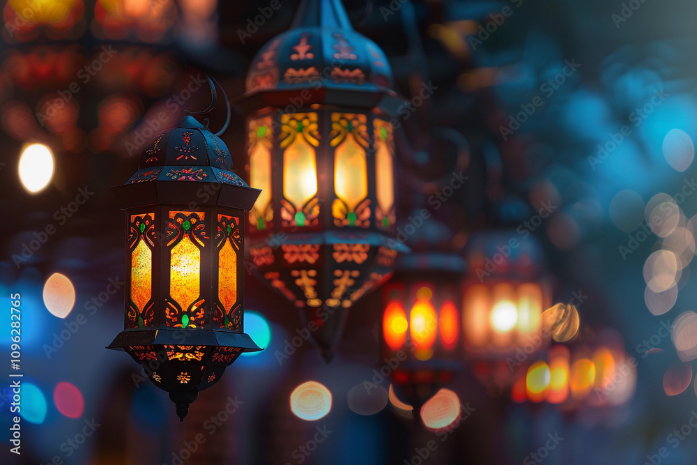 Beautiful greeting card with holiday composition for celebrate Ramadan Beautiful greeting card with holiday composition for celebrate Ramadan