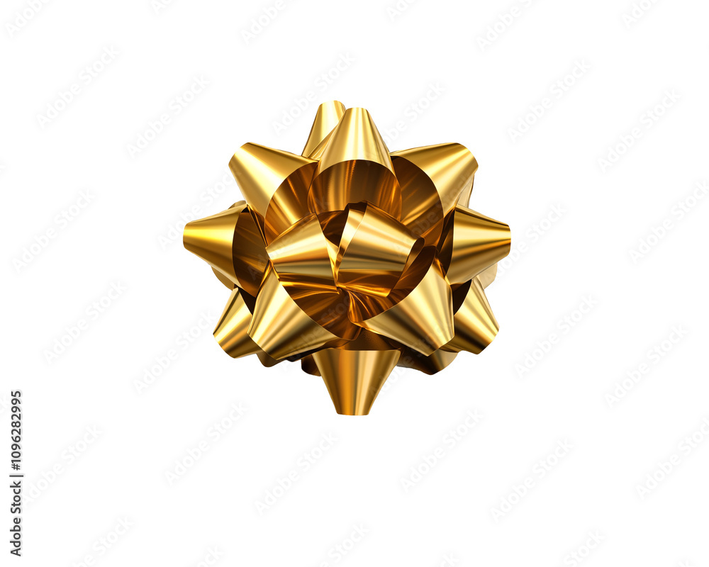 a gold bow on a white background a gold bow on a white background