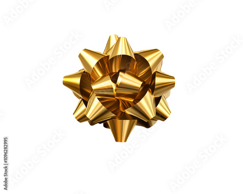 Obraz na płótnie a gold bow on a white background w salonie