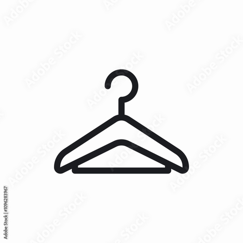clothing hanger icon sign vector