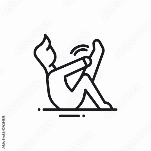 knee pain icon sign vector